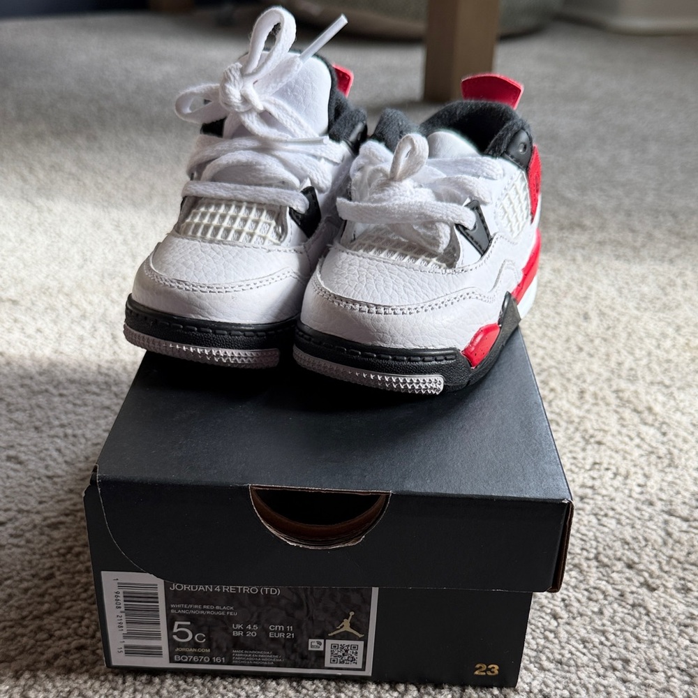 Jordan Kids Sneakers - White, Black, Red
